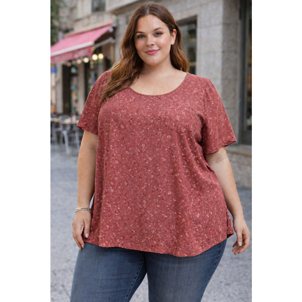 Torrid Abbey Georgette Blouse Size 3 Floral Sheer Back Button Plus